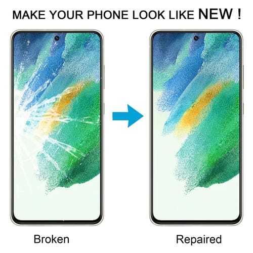 Lente de Vidro Ecrã Frontal Samsung Galaxy S21 FE SM-G990B com Adesivo OCA (10 Peças)