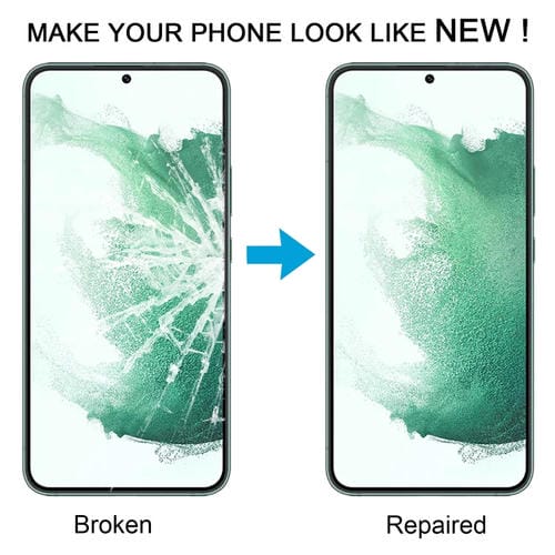 Obiettivo in vetro Schermo frontale Samsung Galaxy S22 SM-S906B con adesivo OCA (10 pezzi)