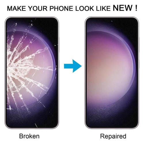 Lente de Vidrio Exterior de Pantalla Samsung Galaxy S23 SM-S911B con Adhesivo OCA - (10 Piezas)