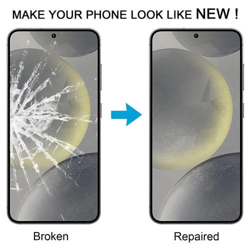 Obiettivo in vetro esterno Samsung Galaxy S24 SM-S921B con adesivo OCA (10 pezzi) Schermo frontale