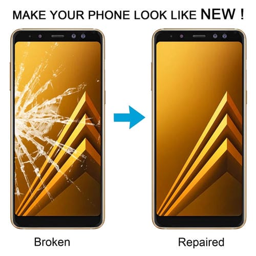 Obiettivo in vetro esterno Samsung Galaxy A8 SM-A530F con adesivo OCA - (10 pezzi)