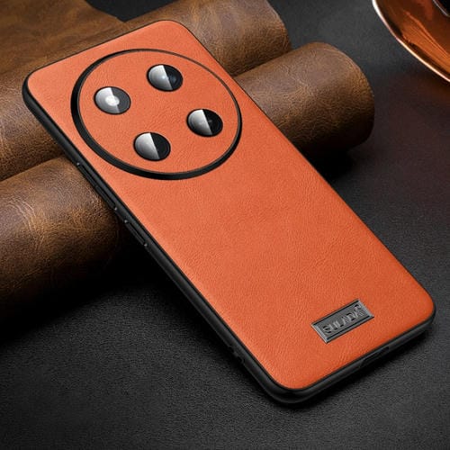 Funda de Cuero y TPU para Honor X60 Pro a Prueba de Golpes (Naranja)