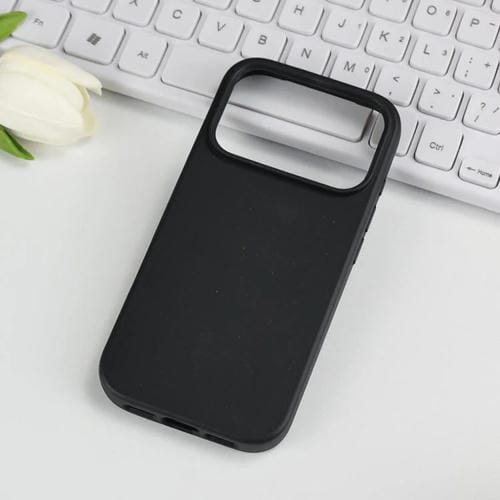 Funda de TPU con diseño de paja de trigo para iPhone 17 Pro (negra)