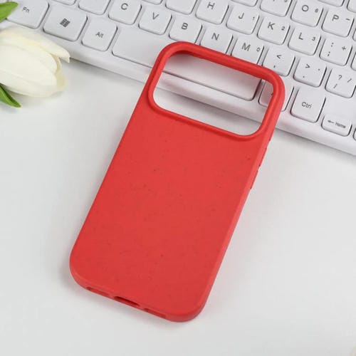 Funda de TPU con diseño de paja de trigo para iPhone 17 Pro (roja)
