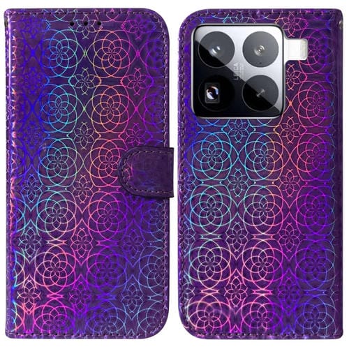 Funda De Cuero Con Hebilla Magnética Para Xiaomi 15 Pro (Morada)