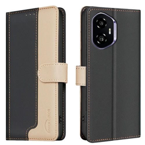 Funda de Cuero Antirrobo RFID para Honor 300 (Negro)
