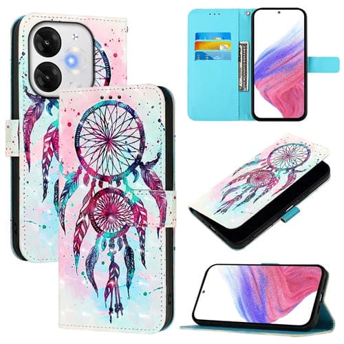 Funda de Cuero con Tapa Horizontal y Pintura 3D para Itel A80 4G (Campanas de Viento)
