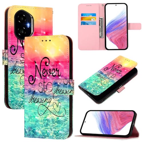 Funda de Cuero con Tapa Horizontal y Pintura 3D para Honor 300 (Chasing Dreams)