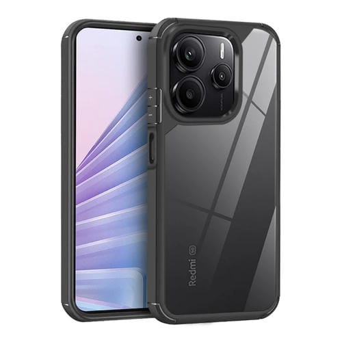 Funda Transparente de Acrílico y TPU a Prueba de Golpes para Redmi Note 14 5G (Negra)