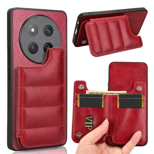 Funda para Teléfono Honor X60 Pro X9C Magic7 Lite con Diseño de Vaca y Tarjetero (Roja)