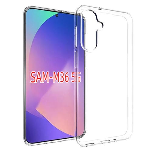 Funda de TPU con textura impermeable para Samsung Galaxy M36 5G (transparente)