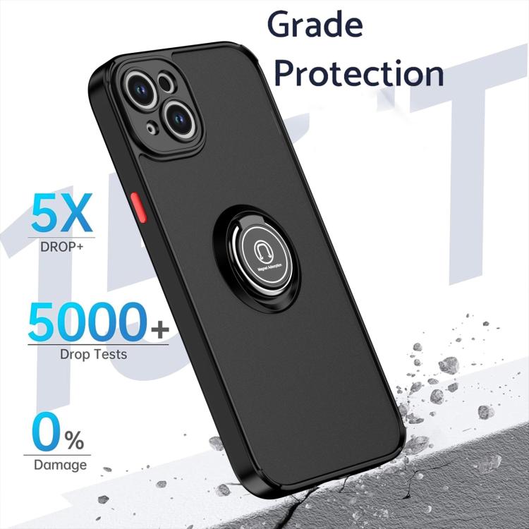 Funda de TPU + PC con anillo para iPhone 15 Plus Q Shadow 1 Series (azul cielo)