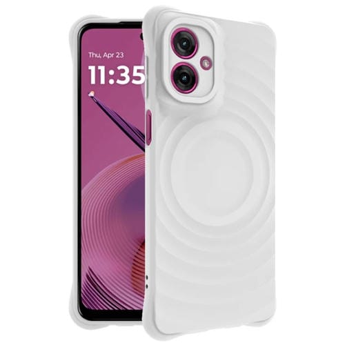 Funda Blanda Imak Uc-6 Series para Motorola Moto G55 5G con Diseño de Escarcha (Blanca)