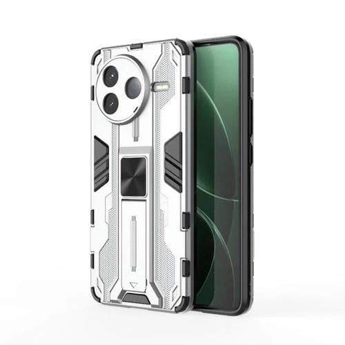 Funda para Teléfono con Soporte de TPU y PC para Redmi K80 Supersonic (Blanca)