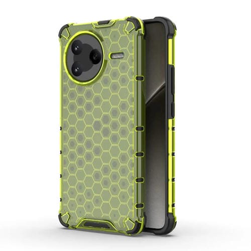 Funda Antigolpes con Diseño de Panal para Redmi K80/Poco F7 Pro (Verde)
