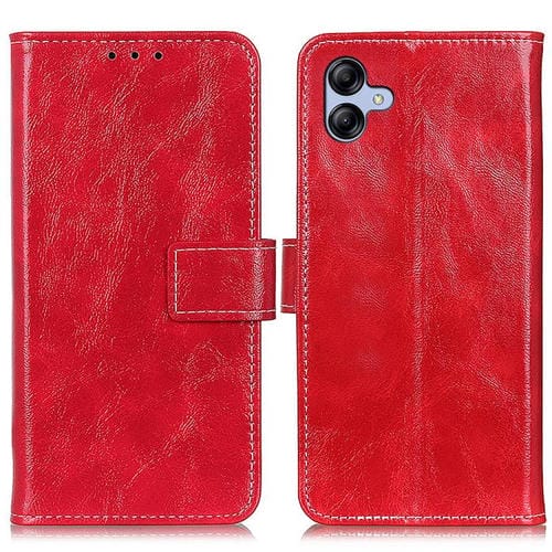 Funda de cuero con textura retro de caballo loco para Samsung Galaxy A07 5G (roja)