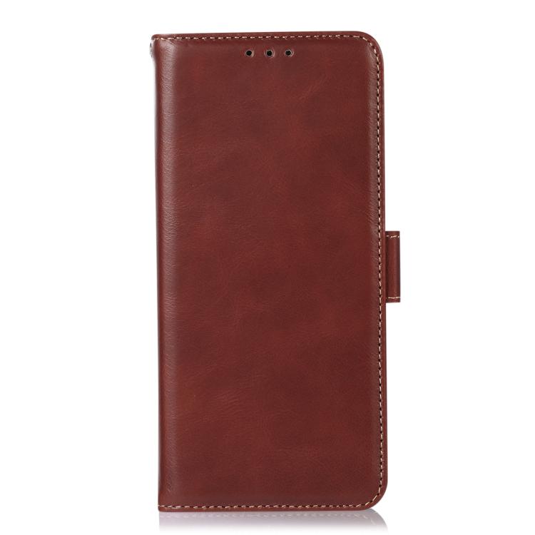 Funda magnética de cuero genuino con textura Crazy Horse y RFID para Samsung Galaxy A07 5G (marrón)