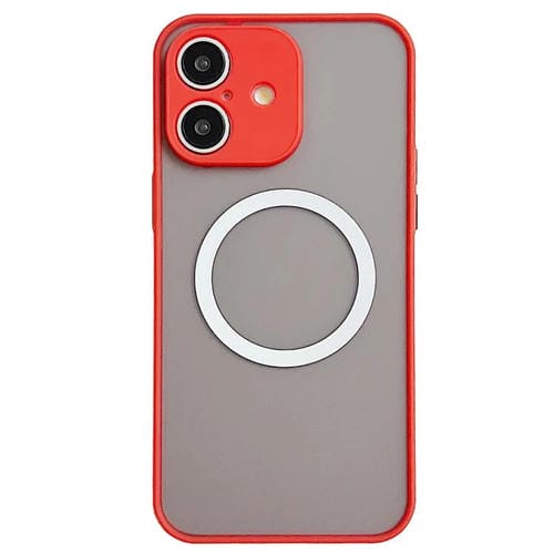 Funda MagSafe con diseño de ojo de halcón para iPhone 17 (roja)