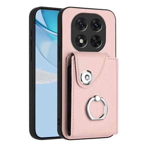 Funda para Redmi Note 14 Pro 5G con tarjetero y anillo (rosa)