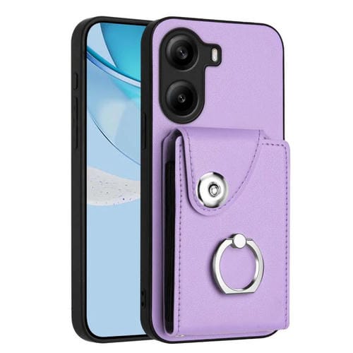 Funda para Xiaomi Poco X7 Pro con tarjetero y anillo (morado)