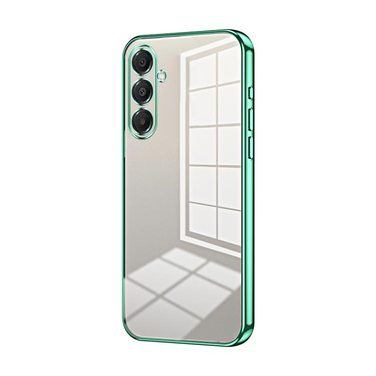 Funda transparente con orificios finos para Samsung Galaxy A17 (verde)