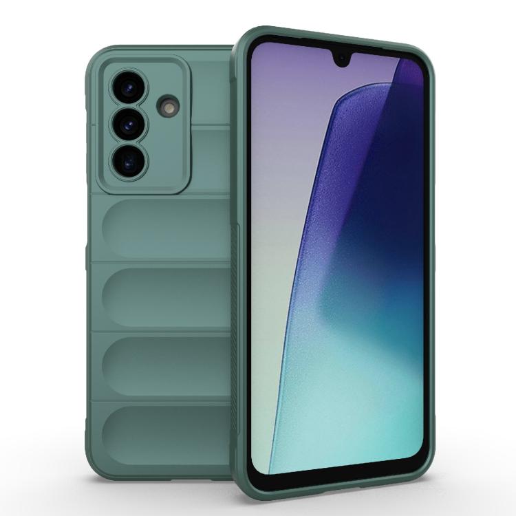 Funda de TPU + franela Magic Shield para Samsung Galaxy A17 5G (verde oscuro)