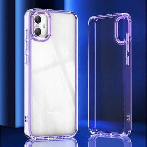 Funda de Acrílico Transparente Brillante para Samsung Galaxy A05 (Morado)