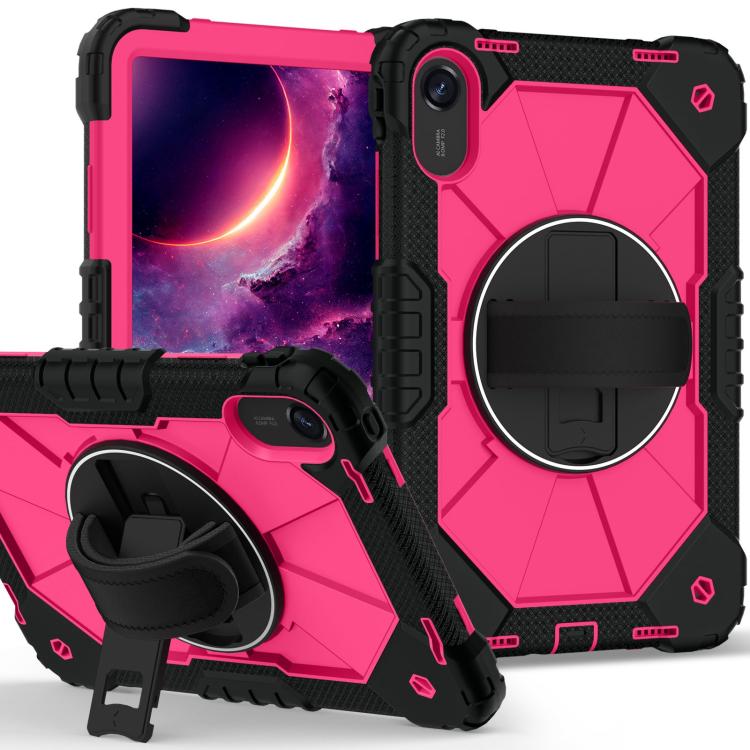 Funda híbrida de silicona con diseño de robot para Xiaomi Redmi Pad 2 11 2025 (negro, rosa y rojo)