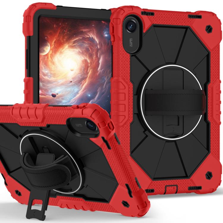Funda híbrida de silicona con diseño de robot para Xiaomi Redmi Pad 2 11 2025 (rojo y negro)