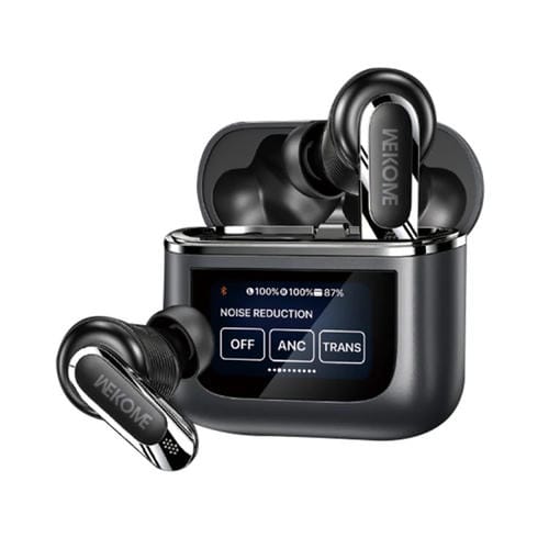 Auriculares inalámbricos Wk Beluga S9 Bluetooth reducción de ruido pantalla a color (Gris)