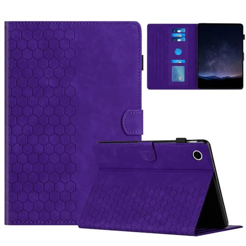 Funda para Tablet Samsung Galaxy Tab A9+ Cuero Relieve Panal (Morado)