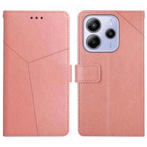 Funda de Cuero con Tapa En Forma de y para Redmi Note 14 4G (163,25mm, Rosa)