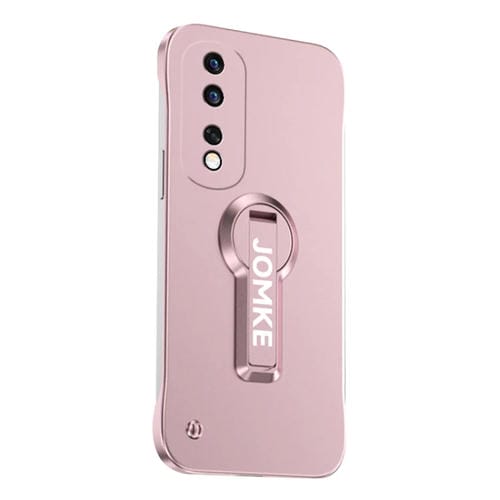 Estuche para Teléfono Honor 80 Pro con Soporte Giratorio 360° y Barniz para Hornear (Rosa)
