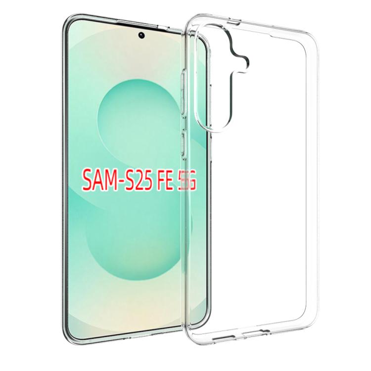 Funda de TPU con textura impermeable para Samsung Galaxy S25 FE 5G (transparente)