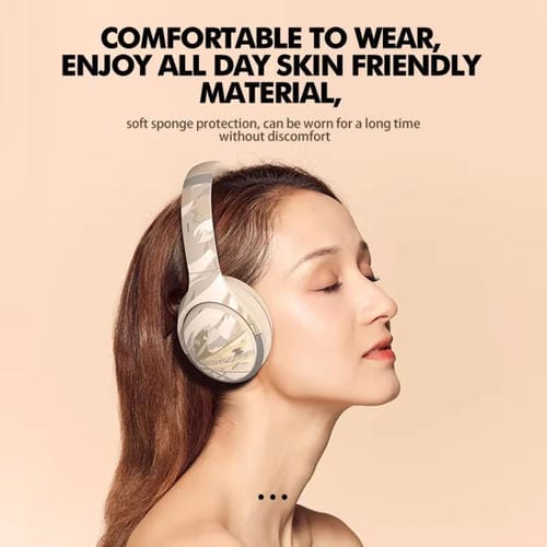 Auriculares inalámbricos Bluetooth A6 Anc Gaming Studio (Beige)