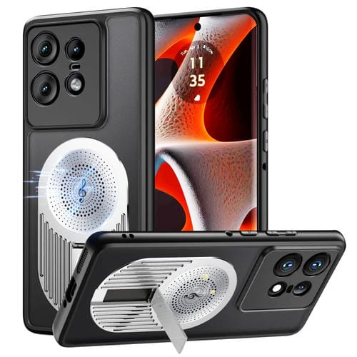 Estuche para Teléfono Motorola Edge 50 Pro con Soporte Magsafe y Aromaterapia con Disipación de Calor (Plateado)