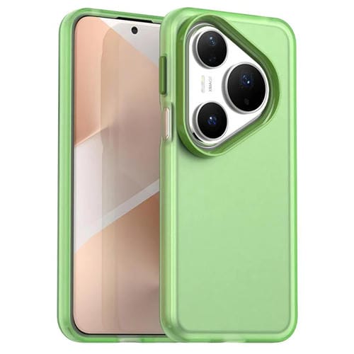 Funda híbrida de TPU a prueba de golpes para Huawei Pura 80 Pro Candy PC (verde)