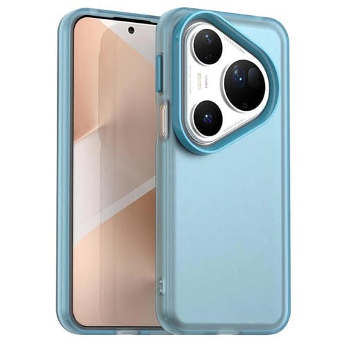 Funda híbrida de TPU y PC a prueba de golpes para Huawei Pura 80 Ultra Candy (azul)
