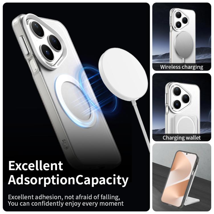 Funda híbrida de TPU y PC con Magsafe Candy para Huawei Pura 80 (blanca)