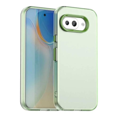 Funda hĂbrida TPU para Google Pixel 9A a prueba de golpes Candy PC (Verde)