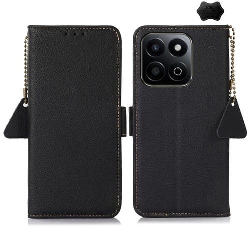 Funda de Teléfono Inteligente Tj con Rfid y Imån Lateral para Honor Play 60 Plus/200 (Negro)