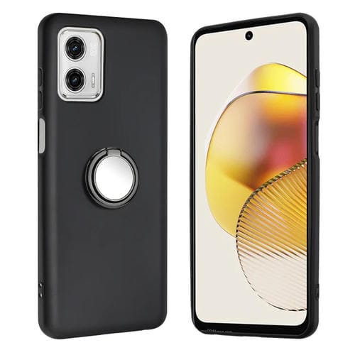 Funda TPU con Soporte de Anillo para Motorola Moto G73 (Negra)