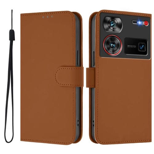 Funda Piel Sintética ZTE Nubia Z60 Ultra con Cordón (Marrón)