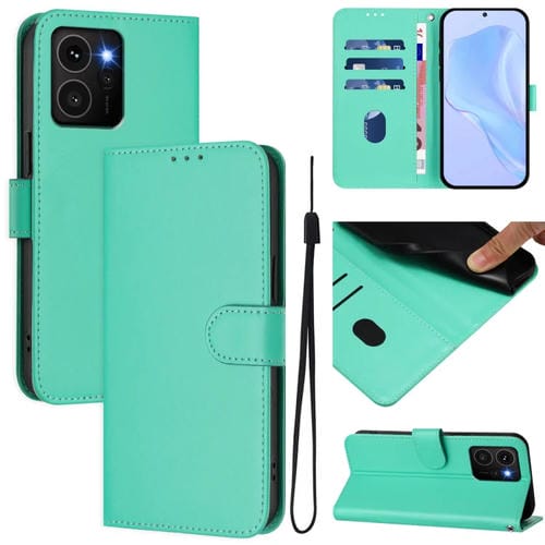 Funda de Cuero para Teléfono HMD Skyline Skin Feel con Cordón (Verde)