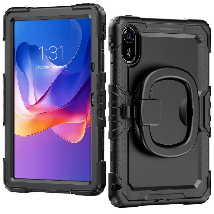 Funda híbrida de silicona tipo D para Xiaomi Redmi Pad 2, con asa y soporte (negra)
