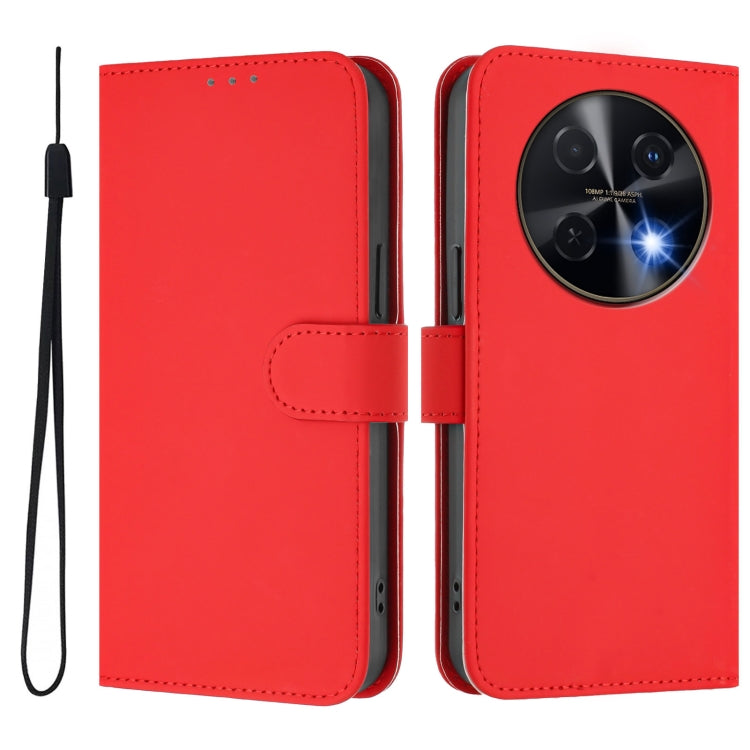 Funda de Piel con Cordón para Huawei Nova 12I 4G Diseño Piel Sintética (Rojo)