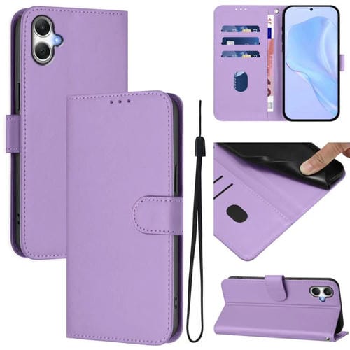 Funda Piel Sintética Samsung Galaxy A06 4G/A06 5G con Cordón (Morado Lavanda)