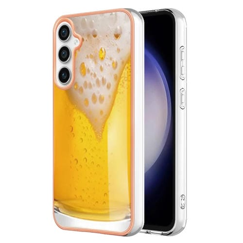 Estuche para Teléfono Samsung Galaxy S24 FE 5G Revestimiento Mårmol Galvanizado Doble Cara (Cerveza de Barril)