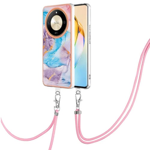 Funda TPU a Prueba de Golpes con CordĂłn para Honor X9B (MĂĄrmol Azul VĂa LĂĄctea)