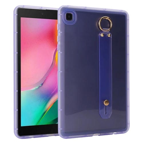 Funda hĂbrida TPU suave para Tablet Samsung Galaxy Tab A 8.0 T290 2019 con Soporte para Pulsera (Morado)